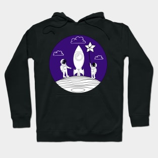 Starship to the moon Hoodie